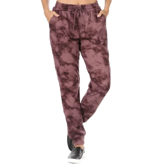 Johnny Was Calme Purple Tie Dye Casual Streetwear Athleisure Joggers Size M - Picture 1 of 14